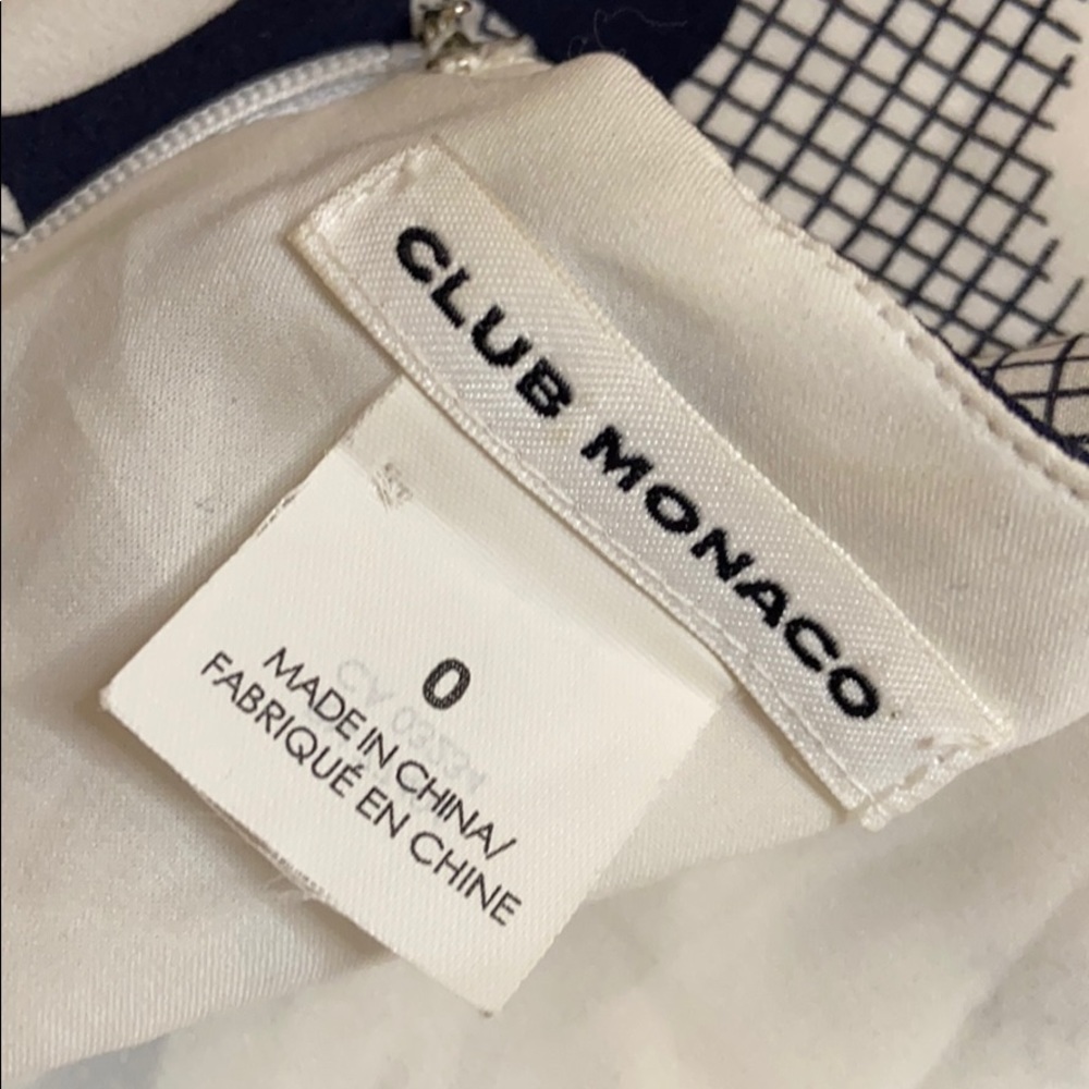 Club Monaco Pink and Black Floral Silk Blend Dress - Picture 3 of 4